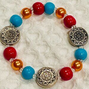 Handmade Mixed Media Stretch Bracelet